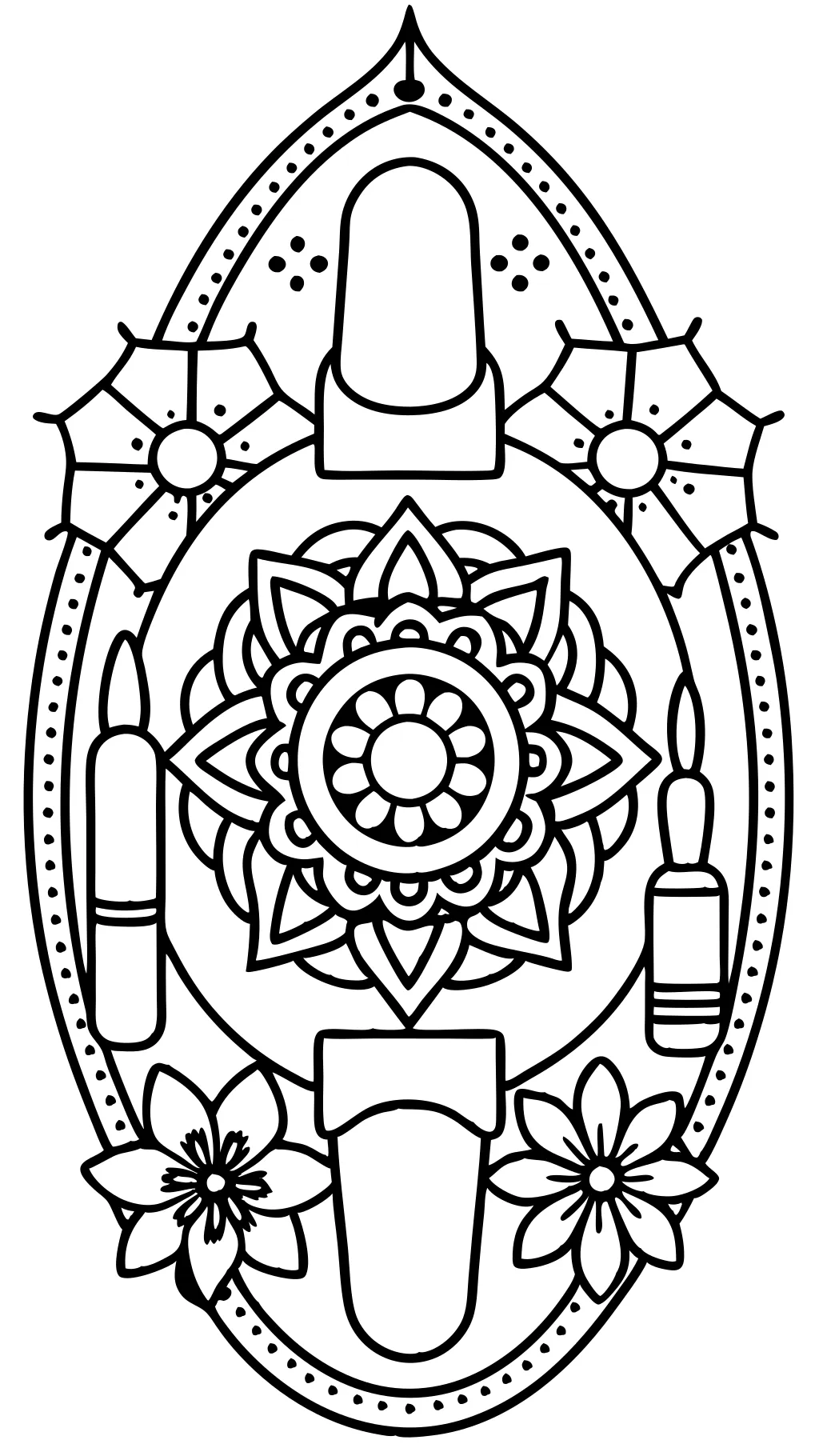 coloring page nail